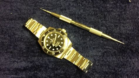 enlever rayure bracelet rolex|remove Rolex bracelet from youtube.